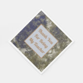 Vielen Dank Lehrer Wertschätzung Gold Blue Klasse Serviette (Ecke)