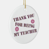 Vielen Dank Lehrer Wertschätzung Holiday Keepake Keramik Ornament (Rechts)