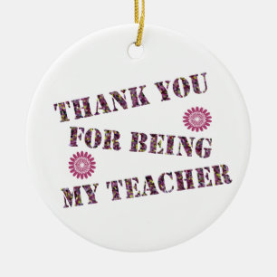 Vielen Dank Lehrer Wertschätzung Holiday Keepake Keramik Ornament
