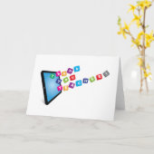 Vielen Dank, Lehrer - Worte aus Tablet Karte (Gelbe Blume)