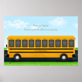 Vielen Dank Lehrer Yellow School Bus 10 Fotos Poster