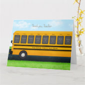 Vielen Dank Lehrer Yellow School Bus 16 Foto Card Karte (Gelbe Blume)