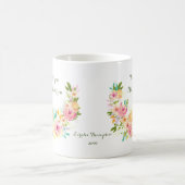 Vielen Dank, Lehrerin Floral Wreath Coffee Tasse (Mittel)