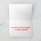 Vielen Dank Lehrerin Grußkarte Dankeskarte (Innenseite)