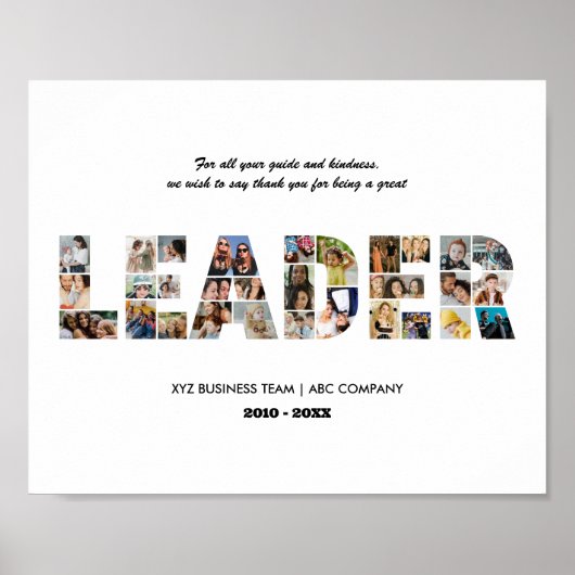 Vielen Dank, Leiter Foto Collage Abschiedsrente Poster (Vorne)