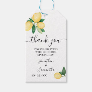 Vielen Dank, Lemons Bridal Polterabend für Tag Geschenkanhänger