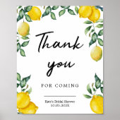 Vielen Dank Lemons Party Zeichen Poster (Vorne)