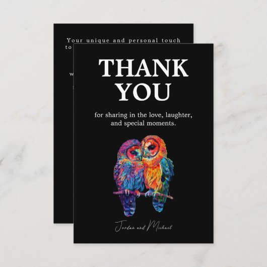 🌈 Vielen Dank LGBTQ Eternal Unity Hochzeit Dankeskarte (Vorne/Hinten)