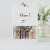 Vielen Dank Library Books Reader Hilfe Volunteer Dankeskarte (Stehend Vorderseite)
