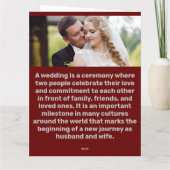 Vielen Dank Liebe Herz Hochzeitskarten Dankeskarte (Rückseite)