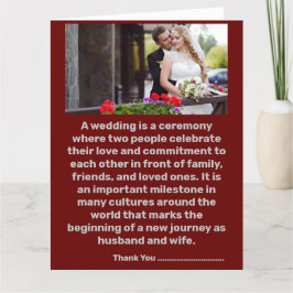 Vielen Dank Liebe Herz Hochzeitskarten Dankeskarte