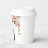 Vielen Dank Liebe ist brauen Floral Hochzeit elega Pappbecher (Links)