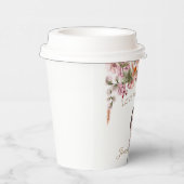 Vielen Dank Liebe ist brauen Floral Hochzeit elega Pappbecher (Rechts)