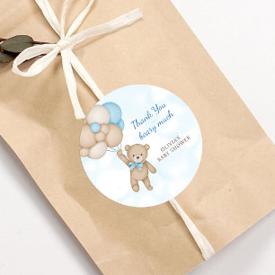 Vielen Dank, lieber Teddy Bär, Baby Shower Runder Aufkleber