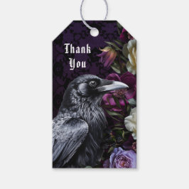 Vielen Dank Lila Bouquet mit Crow Gift Tags Geschenkanhänger