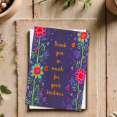 Vielen Dank, Lila Floral Karte