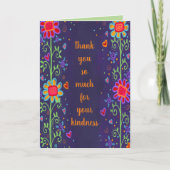 Vielen Dank, Lila Floral Karte (Vorderseite)