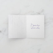 Vielen Dank Lila Iris auf Holz Karte (Innenseite)