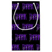 Vielen Dank lila und weiß Kleine Geschenktüte (Rückseite)