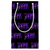 Vielen Dank lila und weiß Kleine Geschenktüte (Vorderseite)