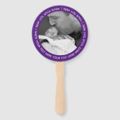 Vielen Dank Lila White Website Promo QR Code Foto Fächer (Rückseite)