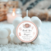Vielen Dank, Lingerie & Lattes Brautparty Runder Aufkleber