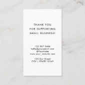 Vielen Dank! Logo für kleine Unternehmen Rabattkarte (Rückseite)