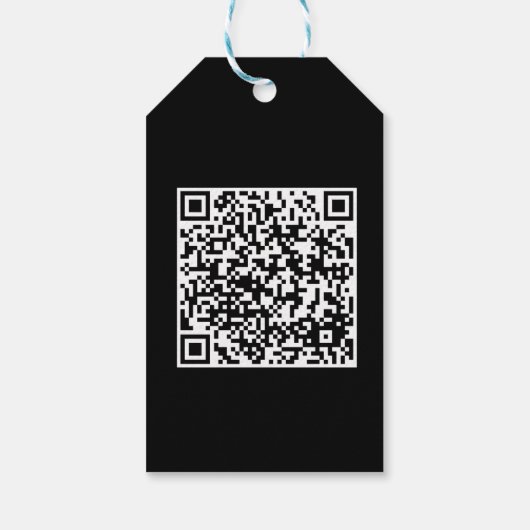 Vielen Dank Logo hier mit QR-Code Geschenkanhänger (Rückseite)
