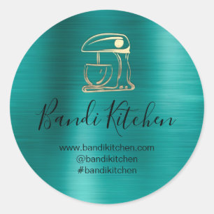 Vielen Dank Logo Küche Kochen Bäckerei Süßigkeiten Runder Aufkleber