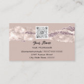 Vielen Dank Logo QR Code Online Shop Rose Strokes Visitenkarte (Rückseite)