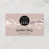 Vielen Dank Logo QR Code Online Shop Rose Strokes Visitenkarte (Vorderseite)