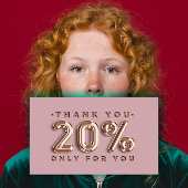 Vielen Dank Logo QRCODE 20%OFF Discount Code Gold Visitenkarte