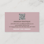 Vielen Dank Logo QRCODE 30%OFF Discount Code Gold Visitenkarte (Rückseite)