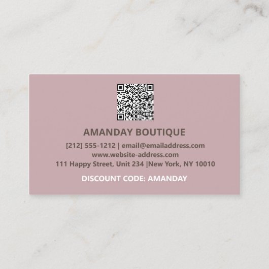 Vielen Dank Logo QRCODE 30%OFF Discount Code Gold Visitenkarte (Rückseite)