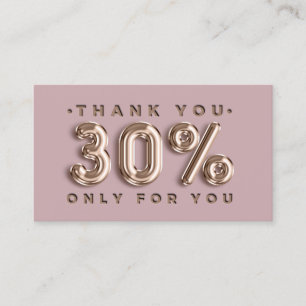 Vielen Dank Logo QRCODE 30%OFF Discount Code Gold Visitenkarte