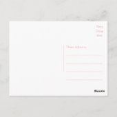 Vielen Dank Lovebirds Pink & Brown Wedding Liebe Postkarte (Rückseite)