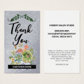 Vielen Dank Loyal Kunde | BLUME | GLITZER (Vorne & Hinten)