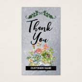 Vielen Dank Loyal Kunde | BLUME | GLITZER (Vorderseite)