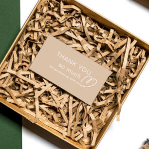 Vielen Dank Loyalität Moderner beige Store QR Code Rabattkarte