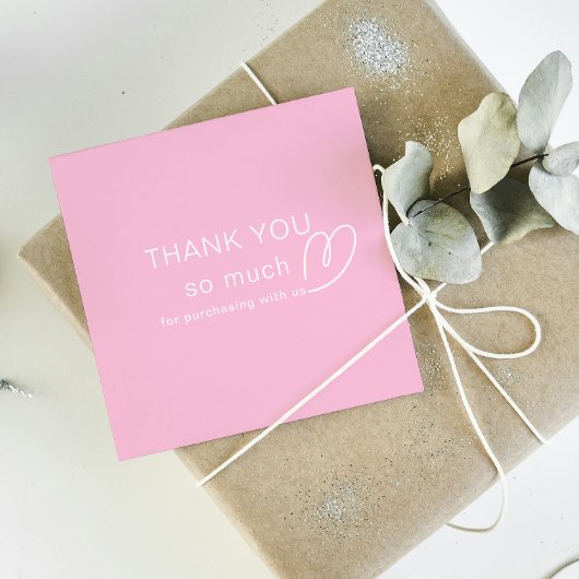 Vielen Dank Loyalität Moderner Pink Store QR Code Rabattkarte