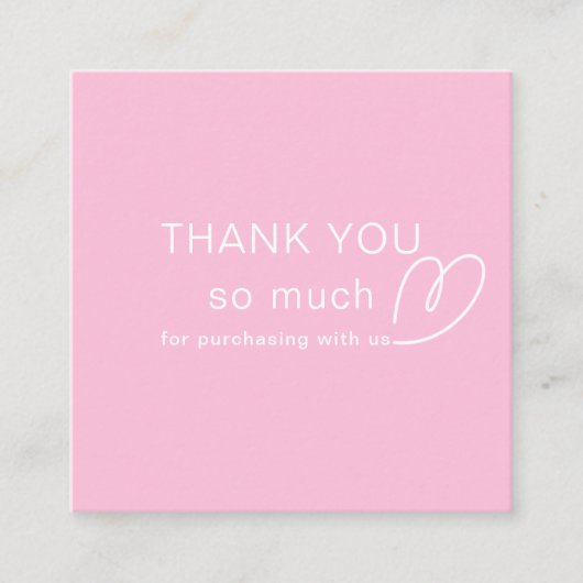 Vielen Dank Loyalität Moderner Pink Store QR Code Rabattkarte (Vorderseite)