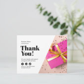 Vielen Dank Loyalität Rabatt Kundengeschenk Busine Ankündigungspostkarte (Stehend Vorderseite)