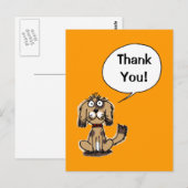 Vielen Dank! (lustiger Hund) Postkarte (Vorne/Hinten)