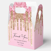 vielen Dank, Mädchen Dusche rosa tropfende Glitzer Geschenkschachtel (Geöffnet)
