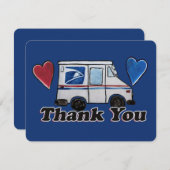 Vielen Dank, Mail Carriers Postarbeiter Feiertagskarte (Vorne/Hinten)