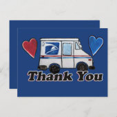 Vielen Dank, Mail Carriers Postarbeiter Postkarte (Vorne/Hinten)