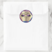 Vielen Dank Makeup Artist Eyes Blue Lila Runder Aufkleber (Tasche)