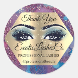 Vielen Dank Makeup Artist Eyes Blue Rose Runder Aufkleber