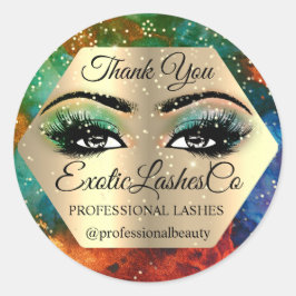 Vielen Dank Makeup Artist Gold LASHES Vip Runder Aufkleber