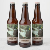 Vielen Dank Mallard Duck Foto Nature Lake Bird Bierflaschenetikett (Flaschen)